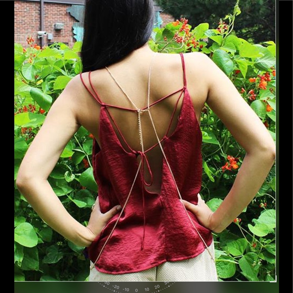 🎈SALE 🎈Oxblood Crisscross Back Cami